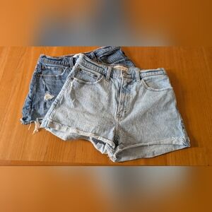 Abercrombie & Fitch The Mom Short High Rise, 2 Pairs Size 28/6